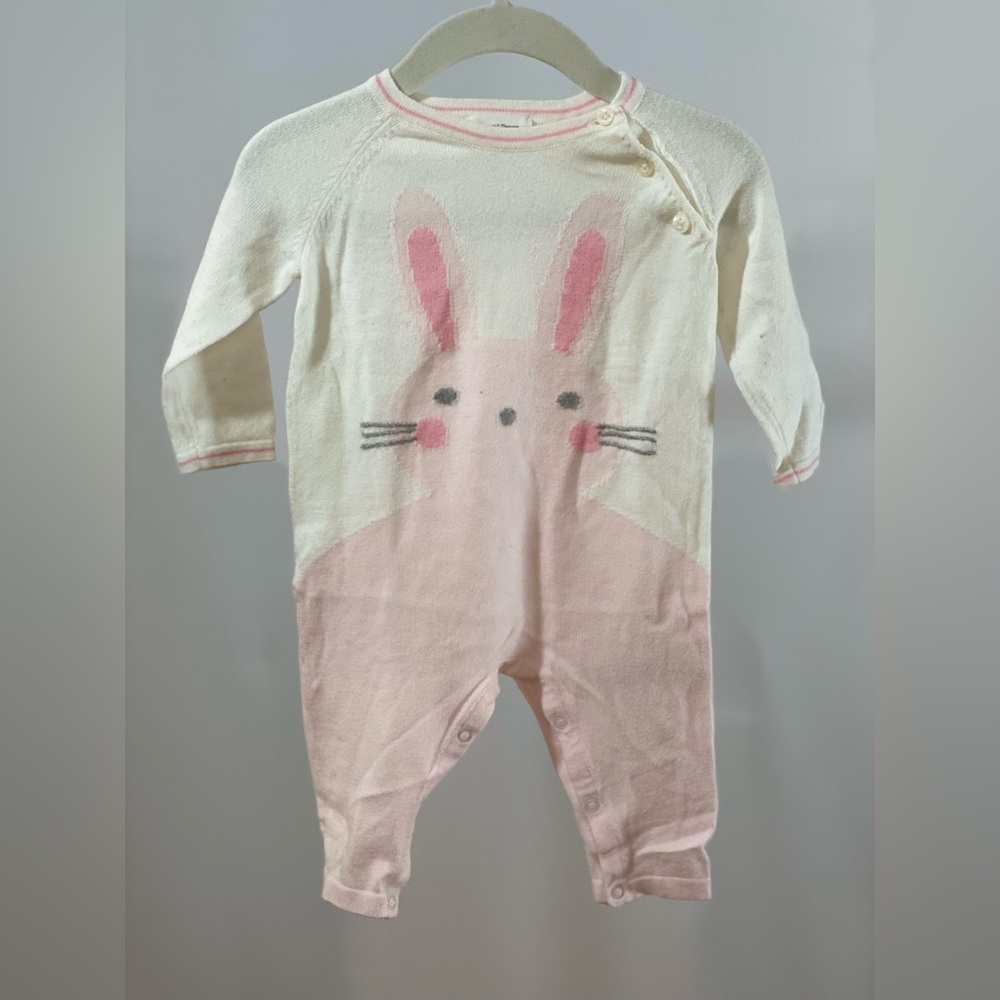 Bunny pink jumpsuit Angel Dear 3-6 mo